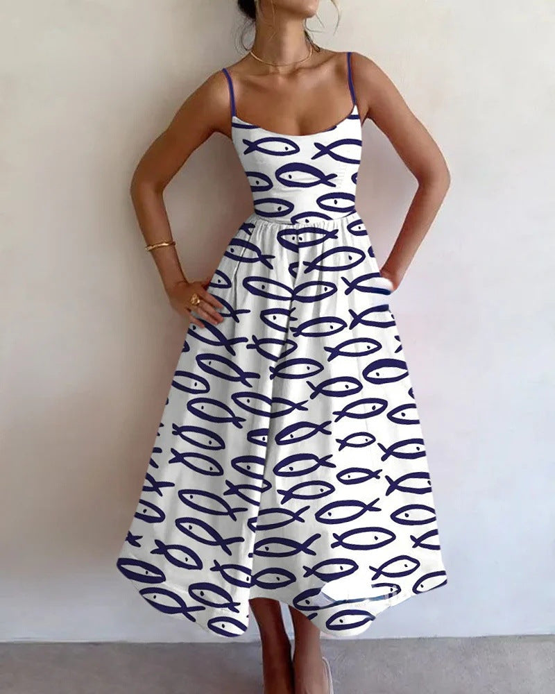 Sablewyn | Coastal Sketch Midi-Kleid