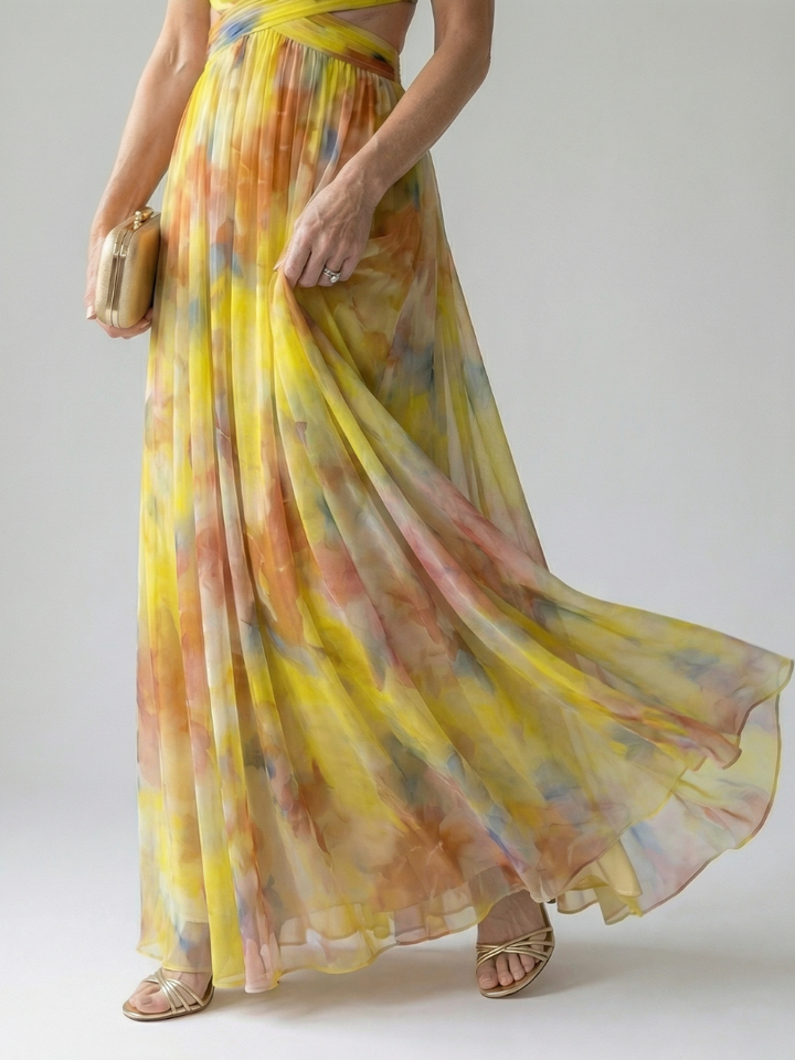 Isel | Weiches Wickel-Maxikleid