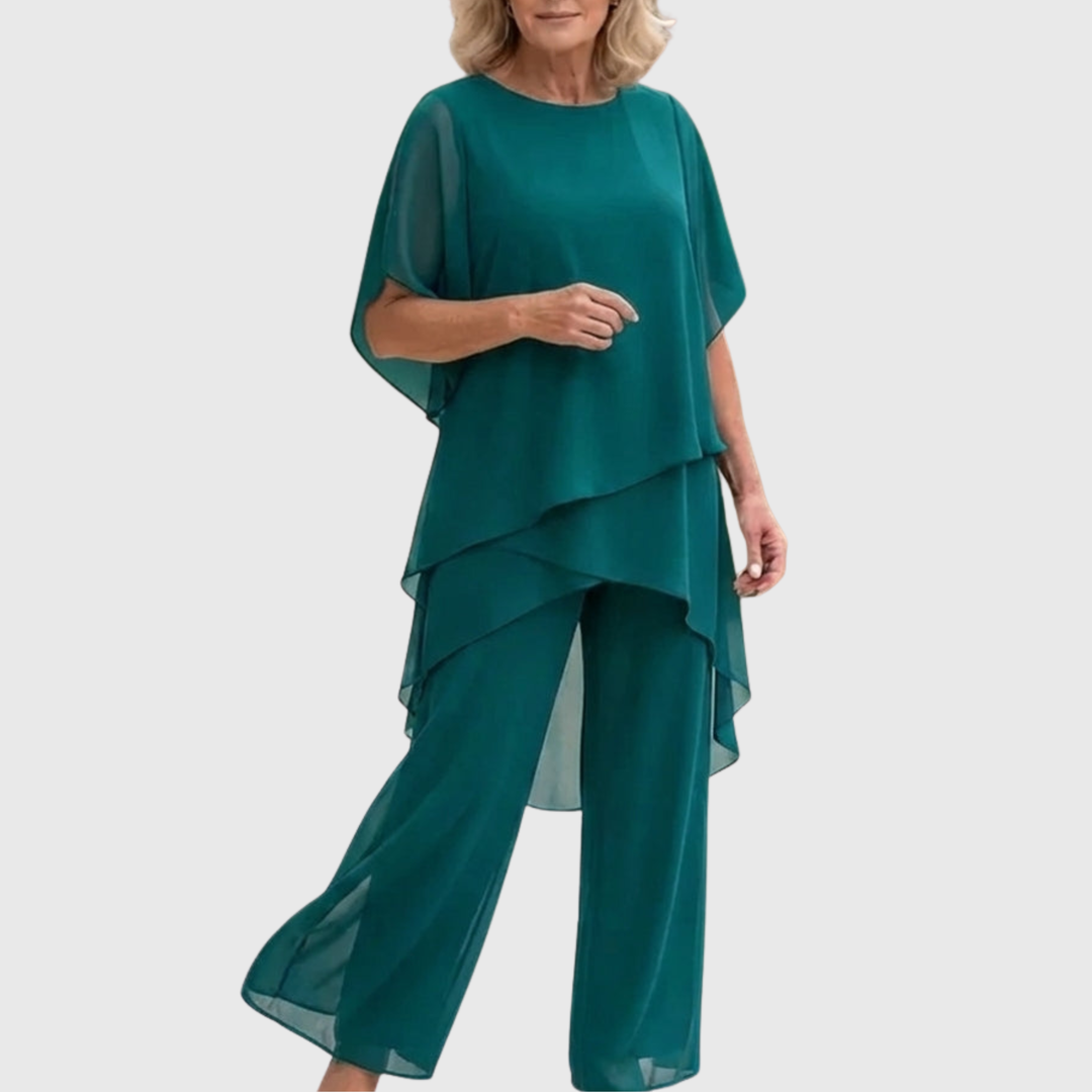 Linda | Set aus drapierten Palazzo-Hosen