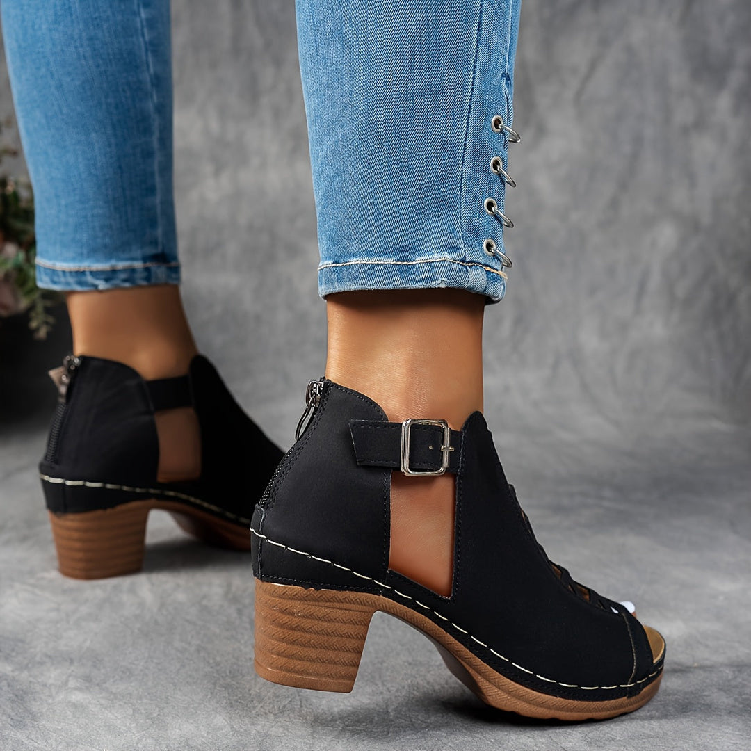 Selin | Sandalen mit geflochtenem Absatz