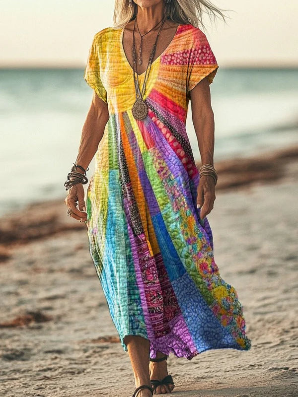 Evelyn | Vintage-inspiriertes langärmeliges Freizeitkleid