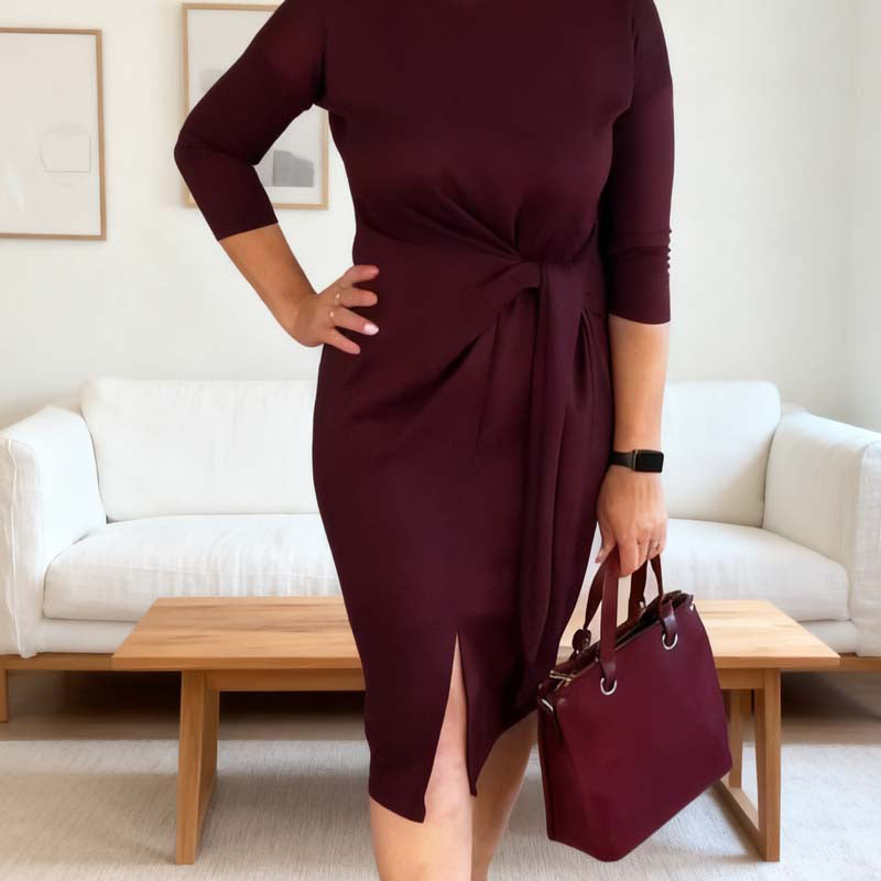 Seraphine – Elegantes Midikleid mit Taillenbindung