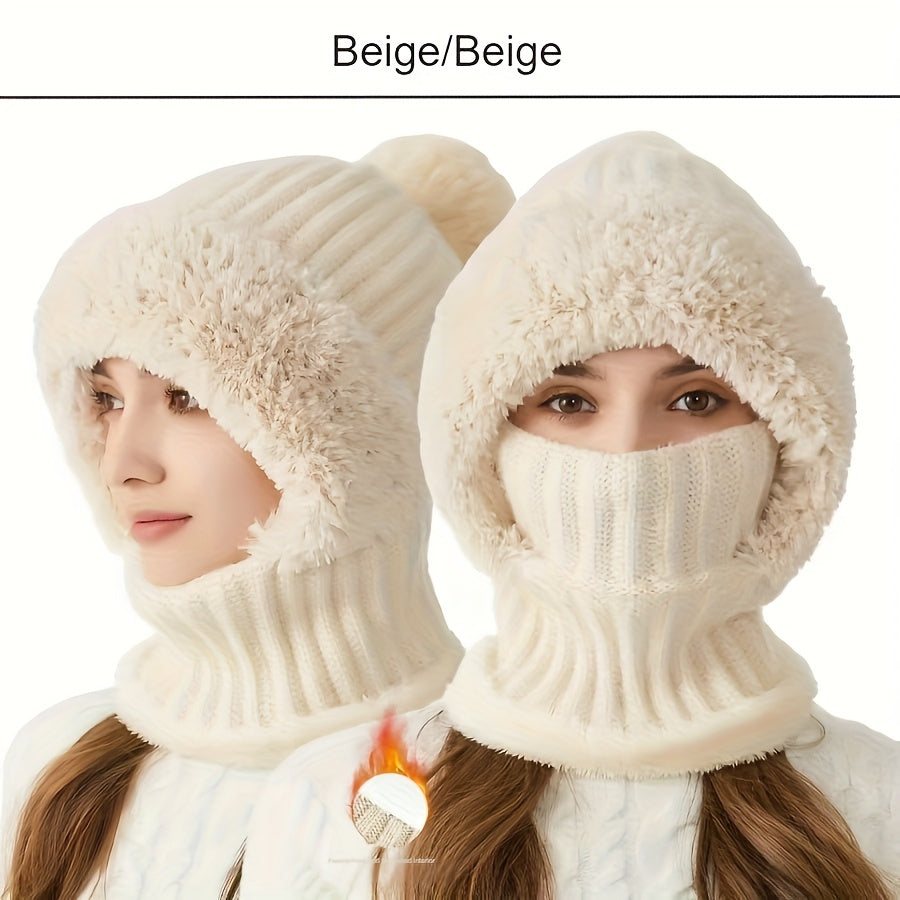 Emmerie – Gestrickte Mütze mit Nackenschutz (1+1 Gratis)