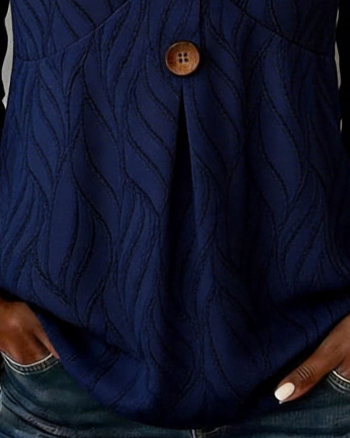 Strukturierte Bluse mit gerafftem Saum