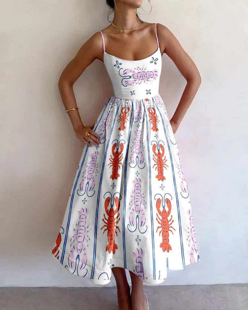 Brinleyrae | Seaside Whimsy Midi-Kleid