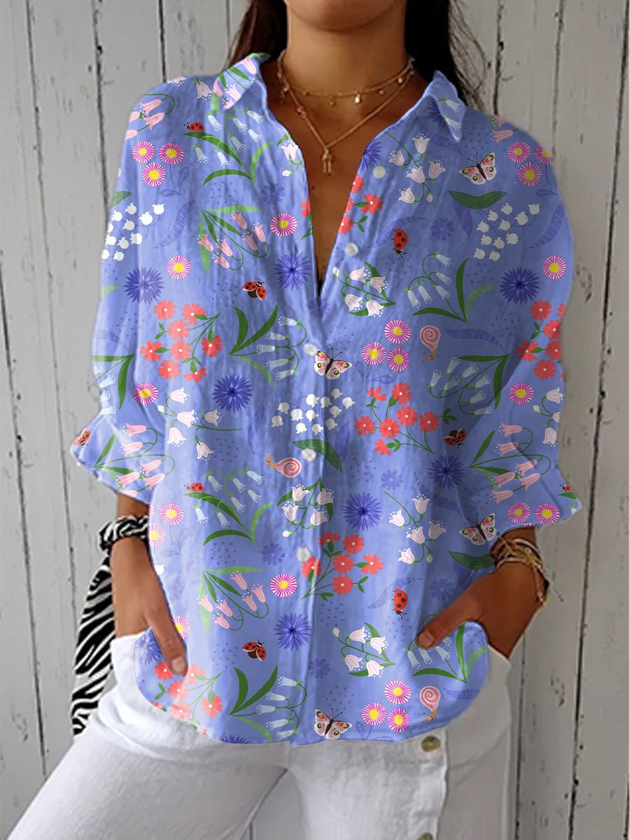 Dorothy – Bluse mit Wiesenblumenmuster