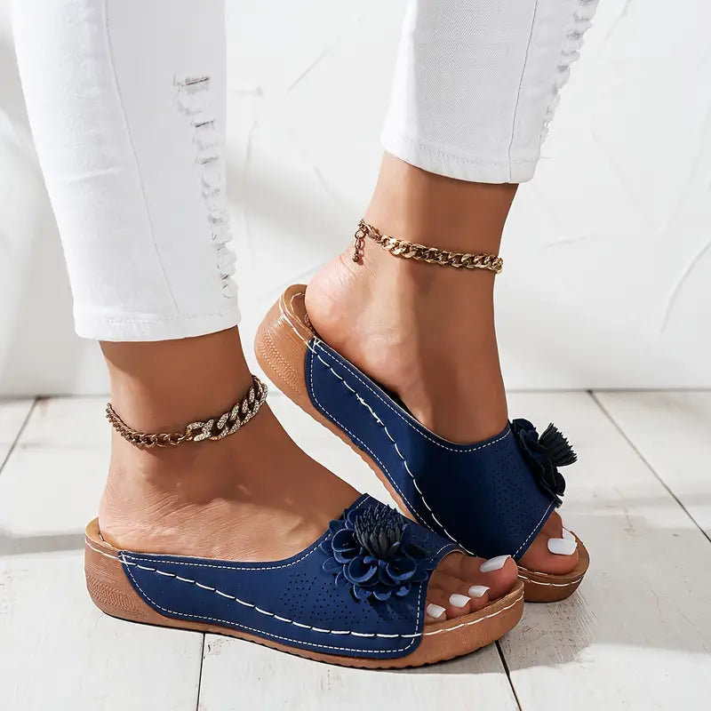 Flora | Orthopädische Sandalen mit Blumenmotiv