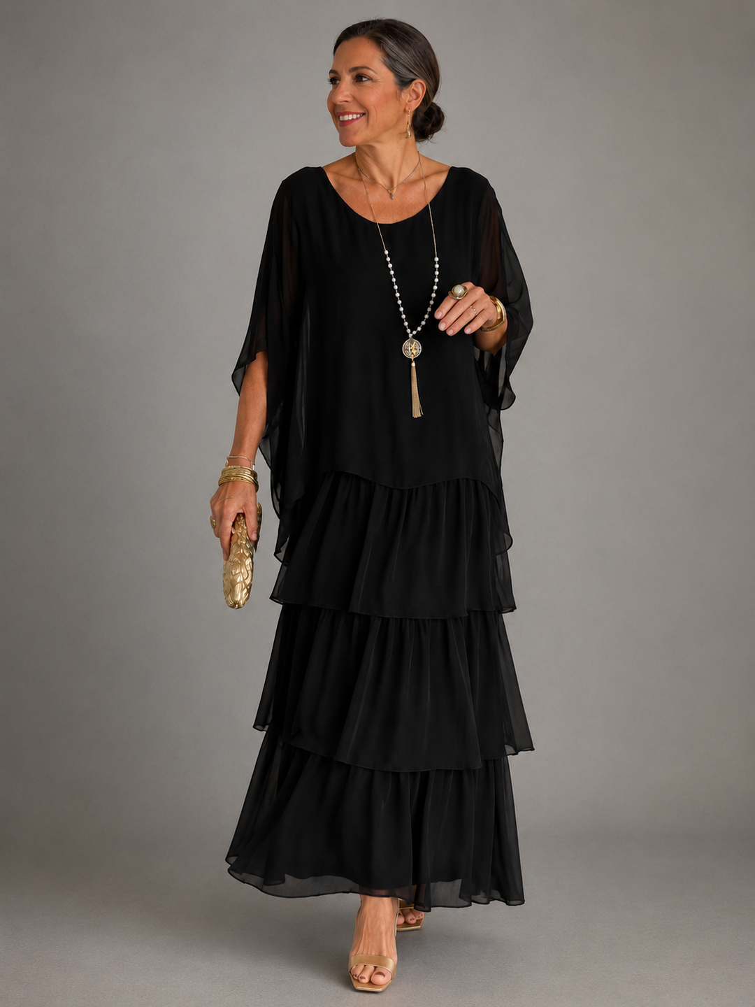 Lara™ | Elegantes, fließendes Maxikleid