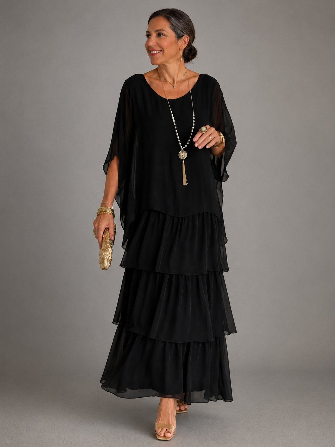 Lara™ | Elegantes, fließendes Maxikleid