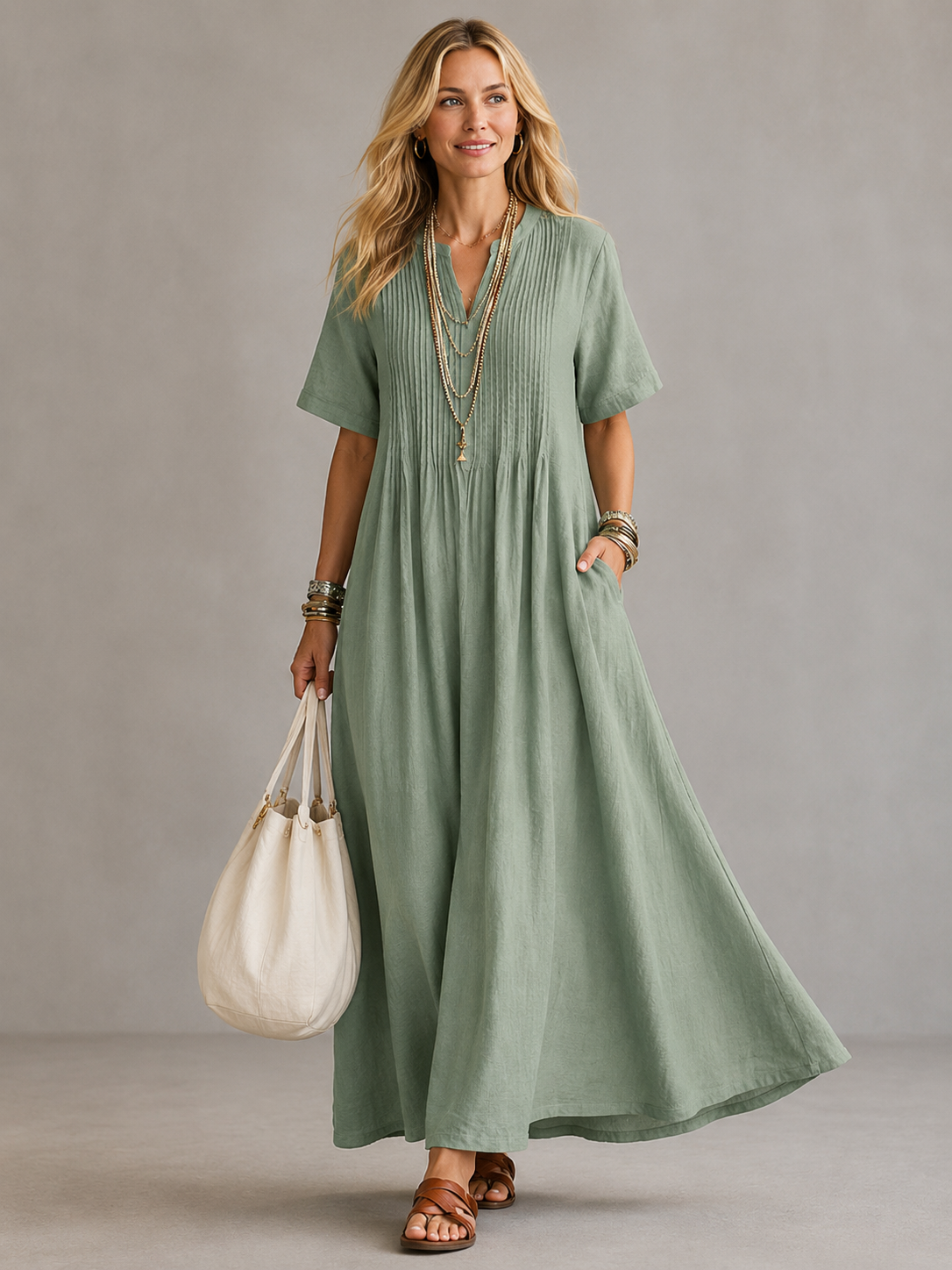 Nathalia™ | Plisseekleid