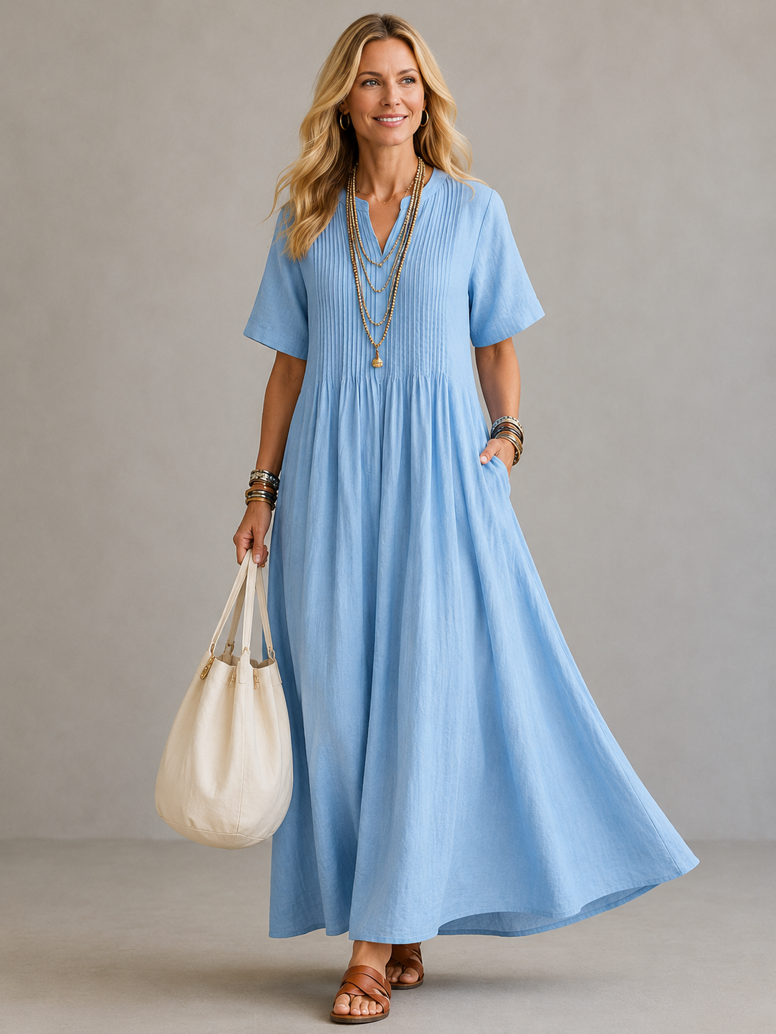 Nathalia™ | Plisseekleid