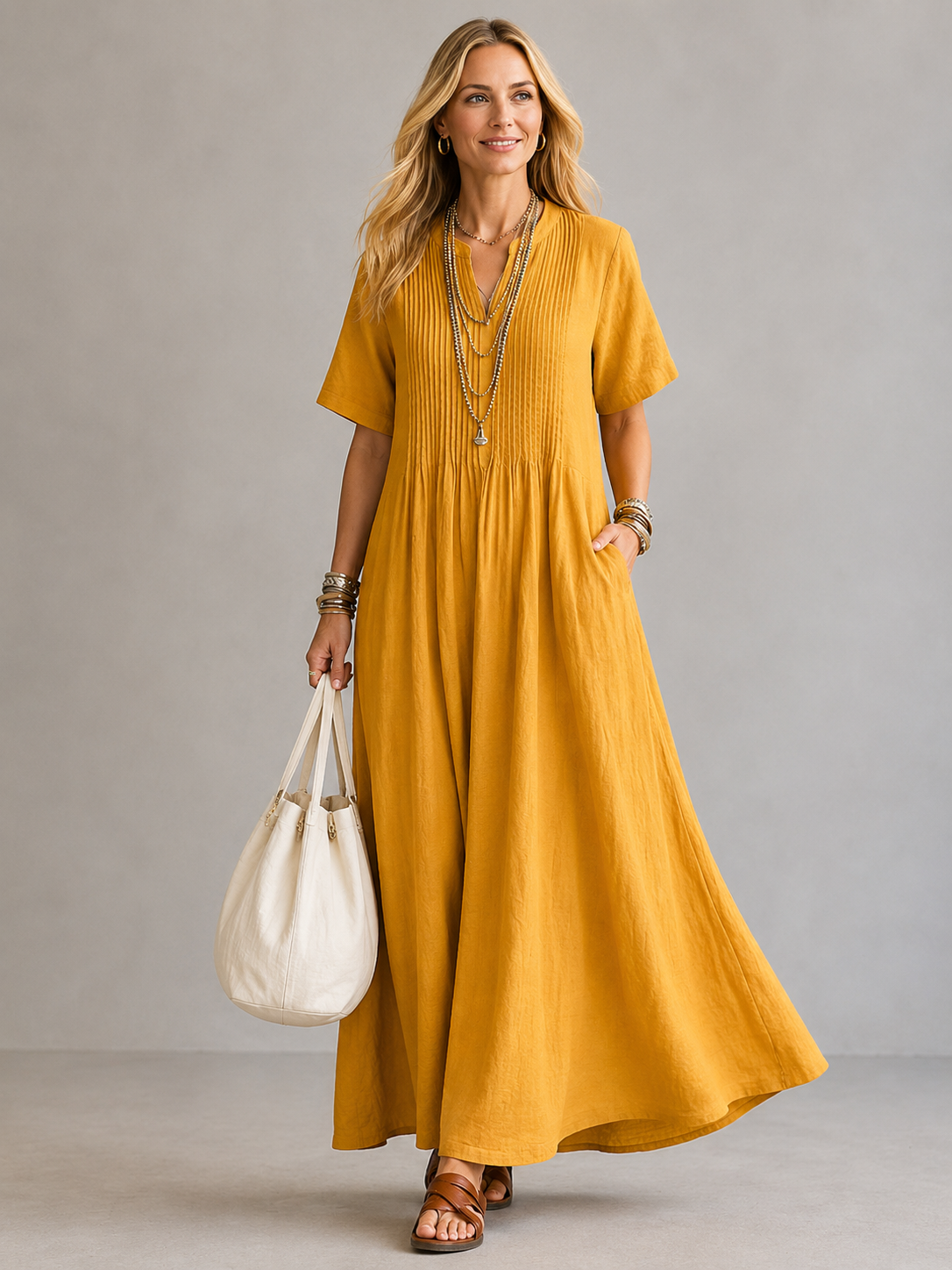 Nathalia™ | Plisseekleid