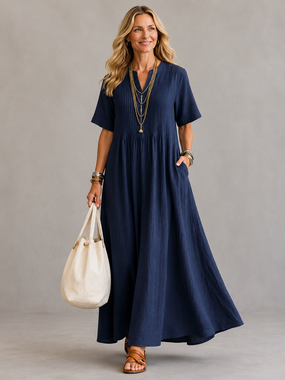 Nathalia™ | Plisseekleid