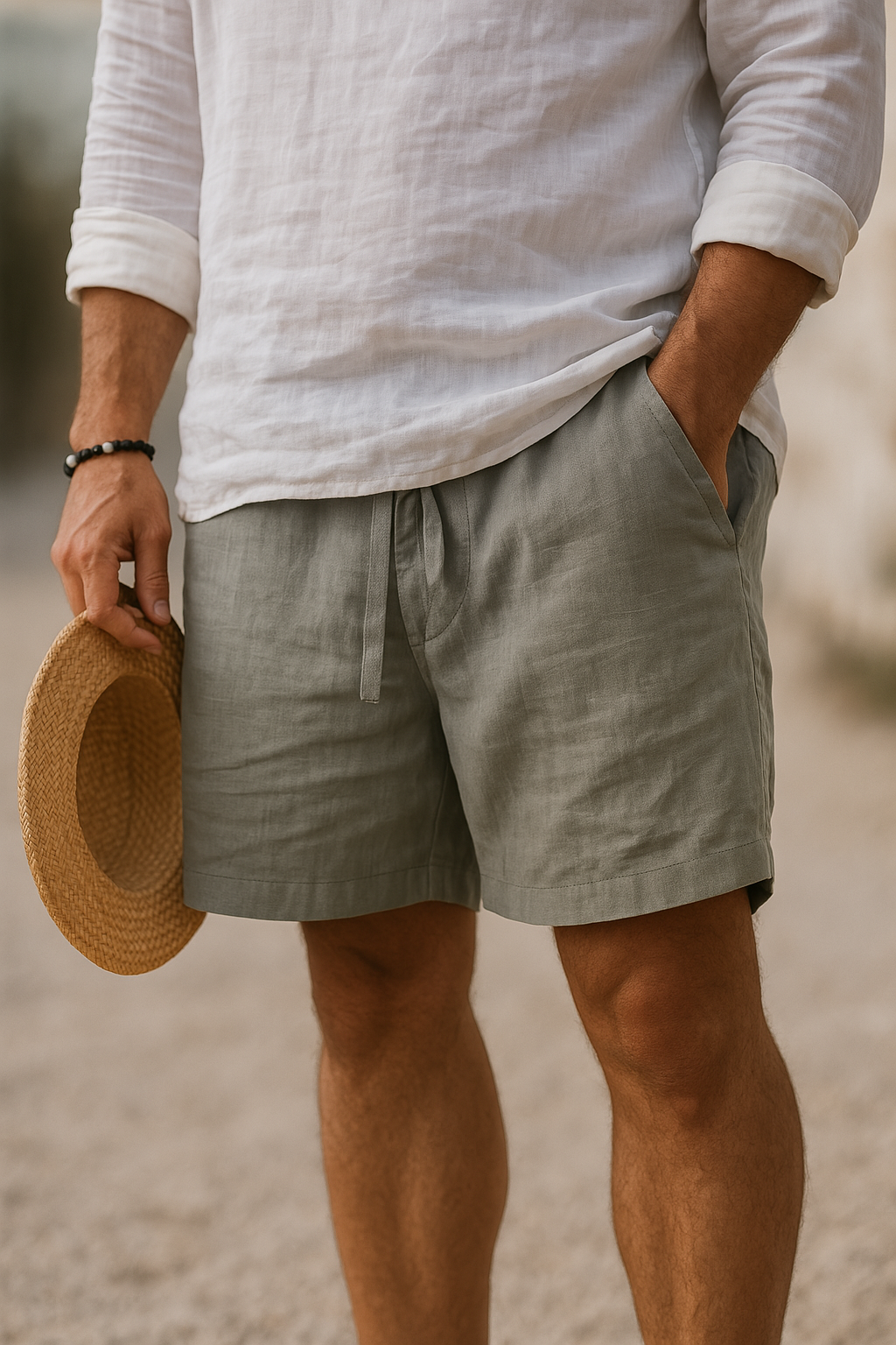 Lukas – Elegante Leinen-Shorts