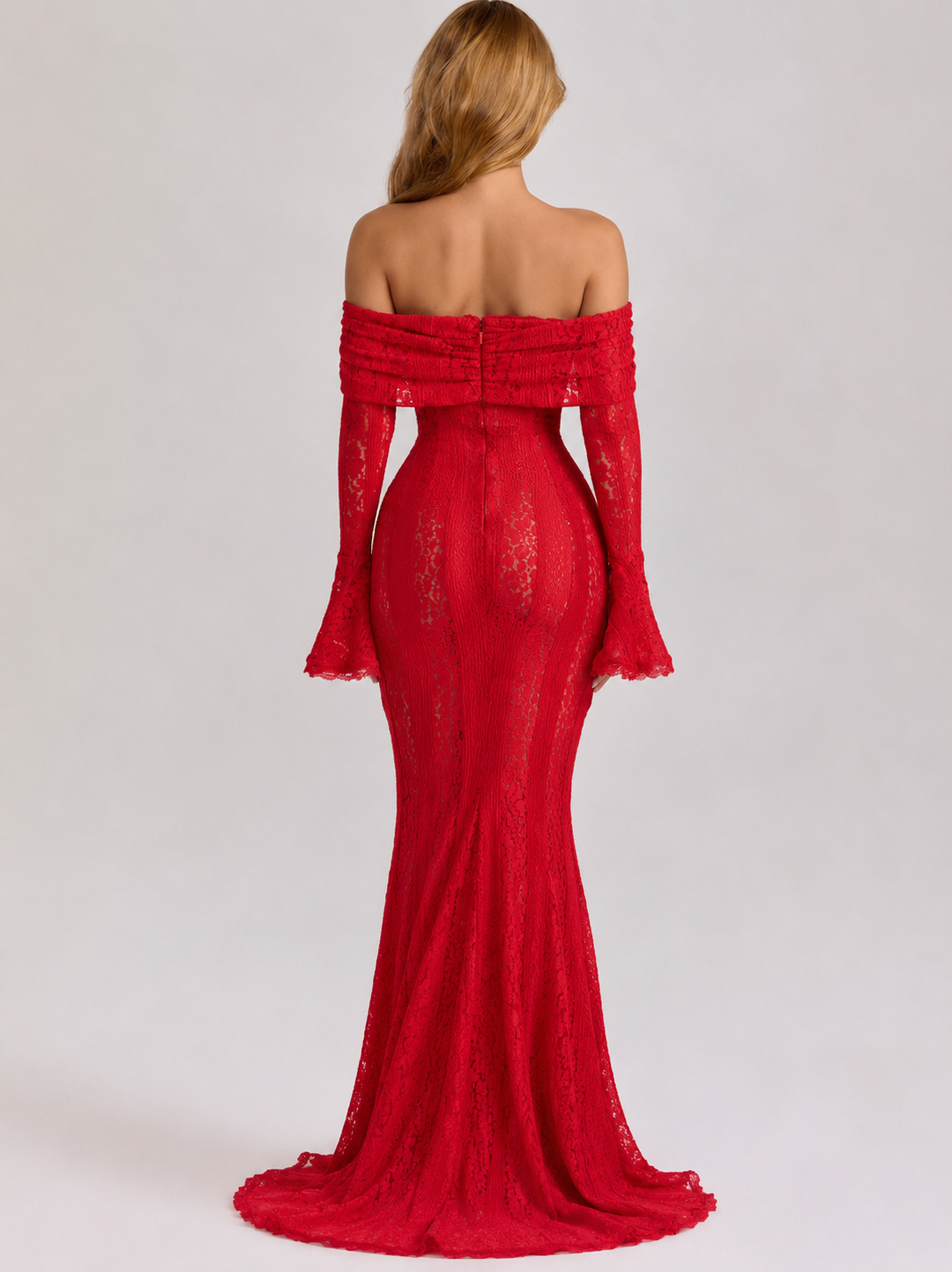 Ätherisches Spitzenkleid Maxi