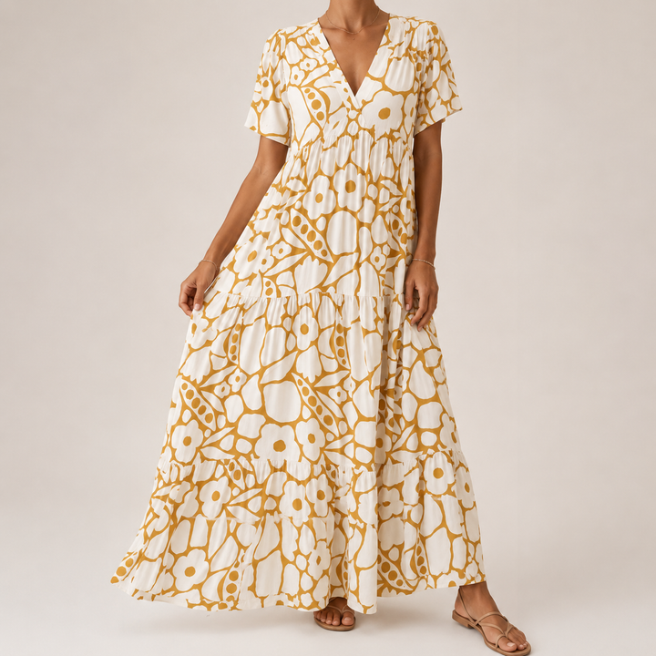 Clara | Elegantes böhmisches langes Kleid Clara