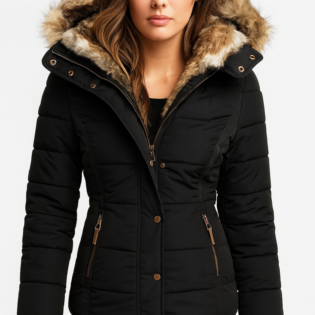 Auroa | Wintermantel mit Kunstfellfutter