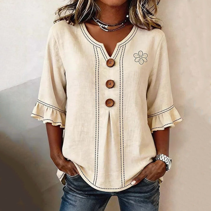 Brenda | Bluse im Vintage-Blumenmuster