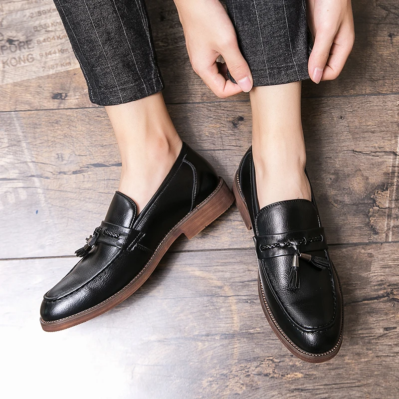 Leather Tassel Loafers