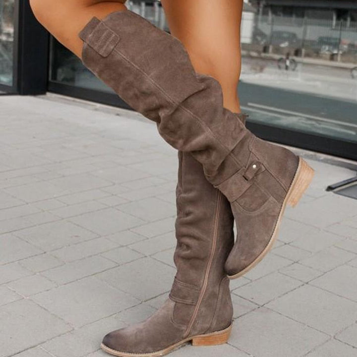 Linda – Bequemi und warmi Wildlederstiefel für Fraue