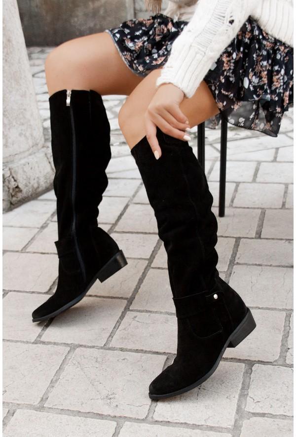Linda – Bequemi und warmi Wildlederstiefel für Fraue
