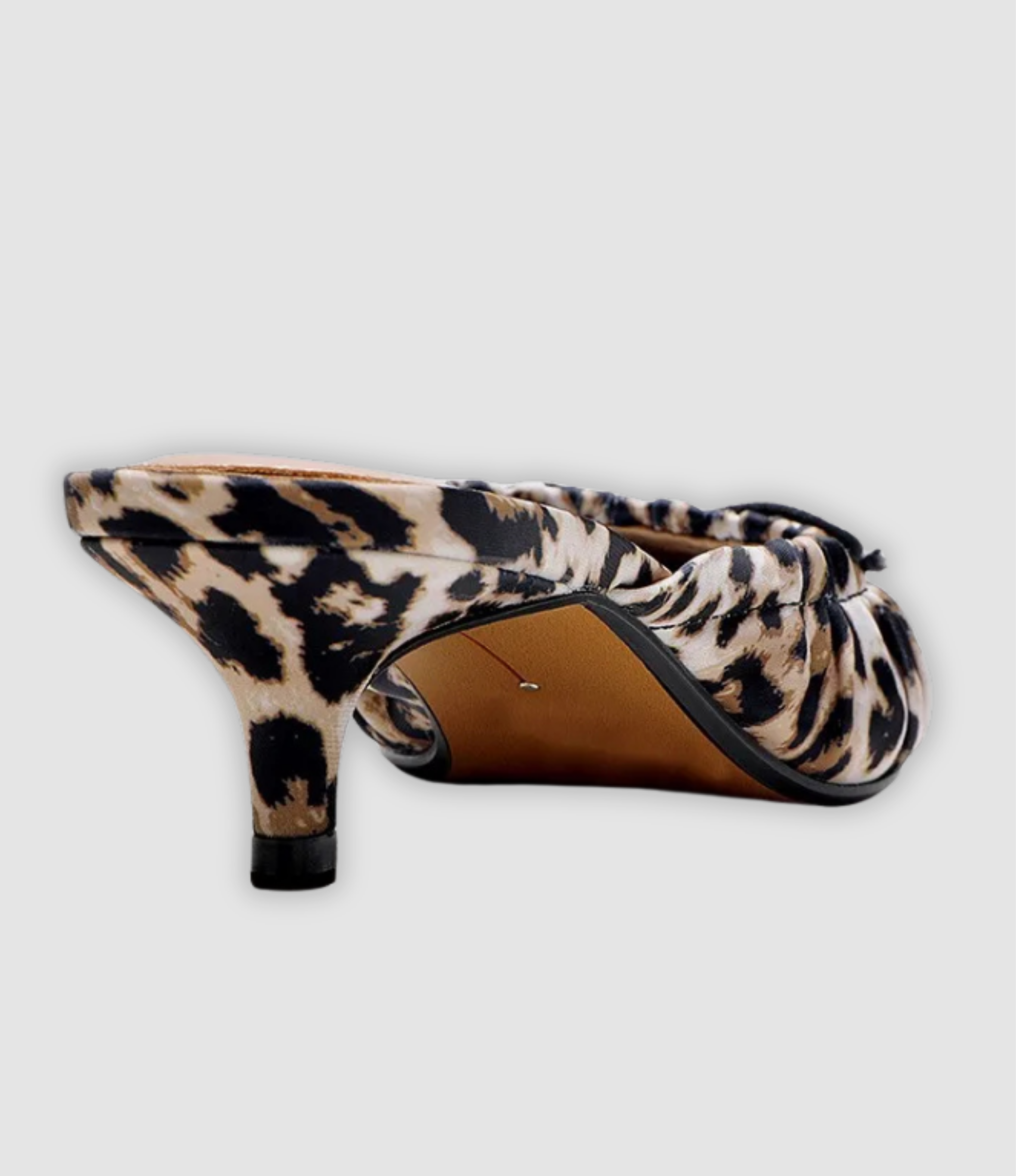 Cleo - Leoparden-Mules mit Schmetterlingsknoten
