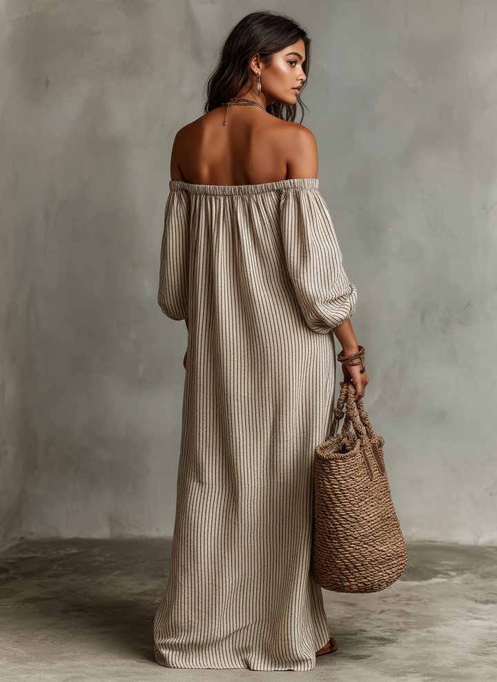 Carmen | Maxikleid mit schulterfreiem Design