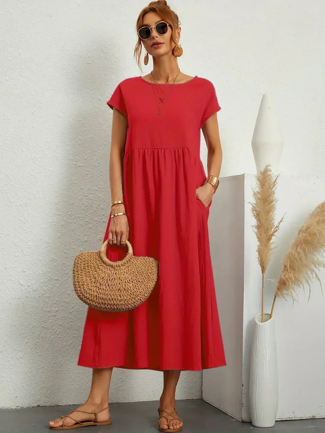 Ursina™ | Midi-Kleid mit fließendem Schnitt