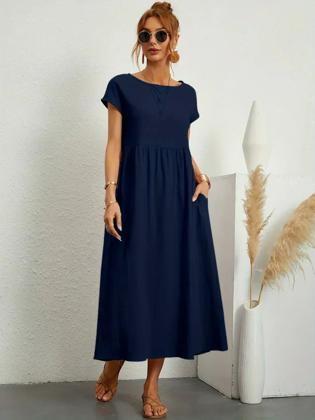 Ursina™ | Midi-Kleid mit fließendem Schnitt