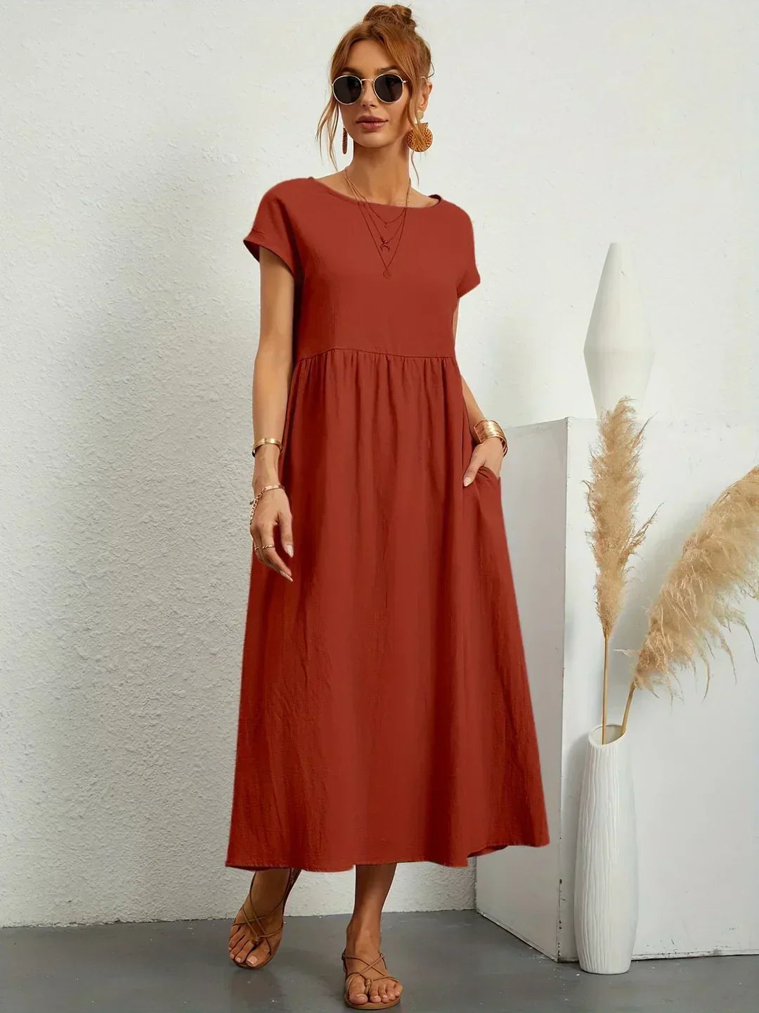Ursina™ | Midi-Kleid mit fließendem Schnitt