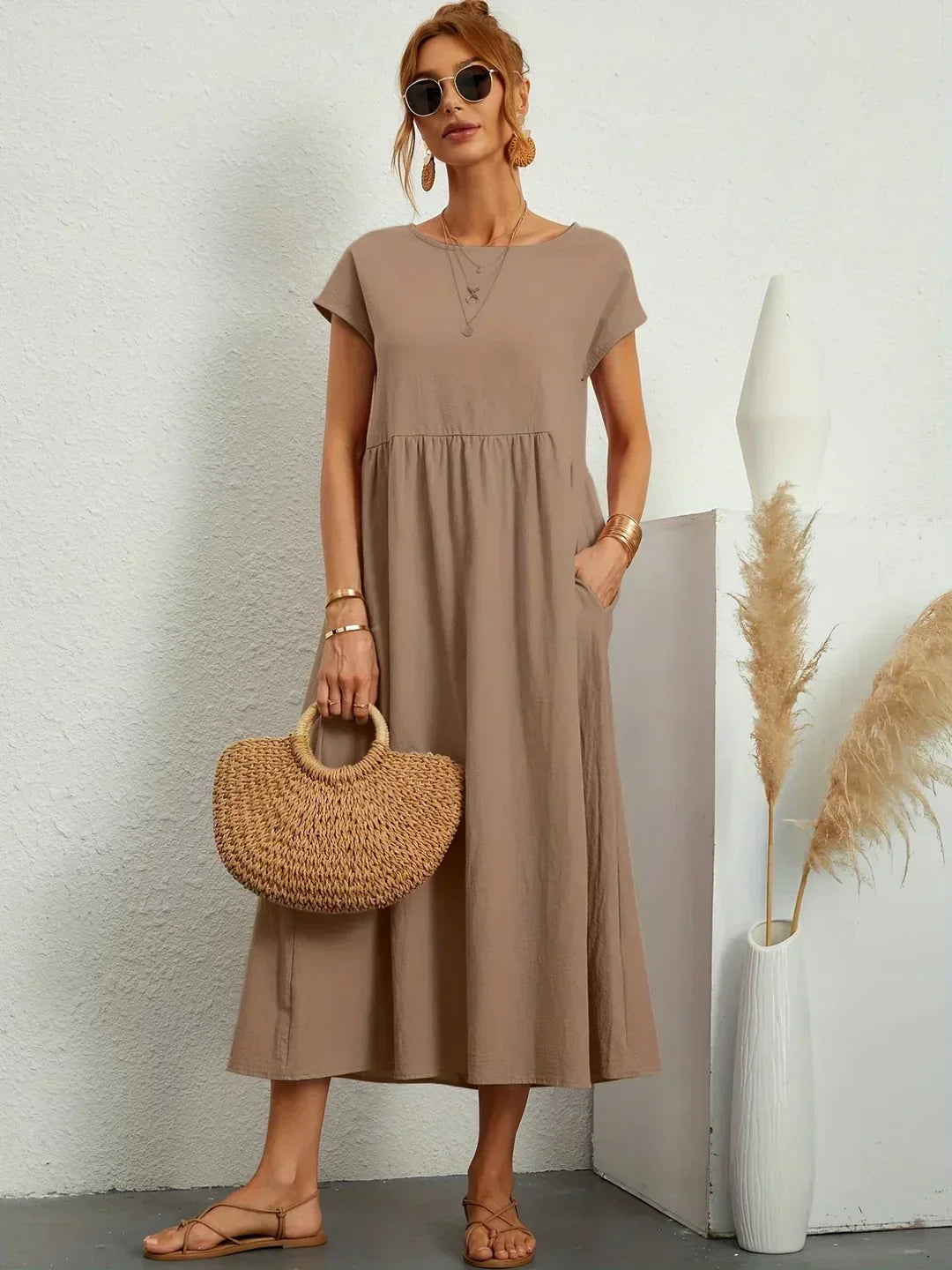 Ursina™ | Midi-Kleid mit fließendem Schnitt
