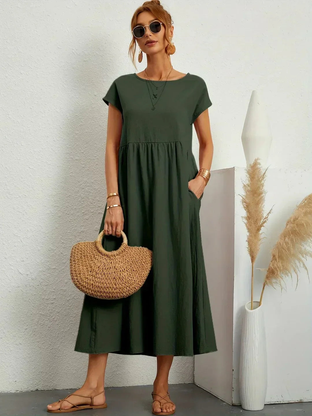 Ursina™ | Midi-Kleid mit fließendem Schnitt