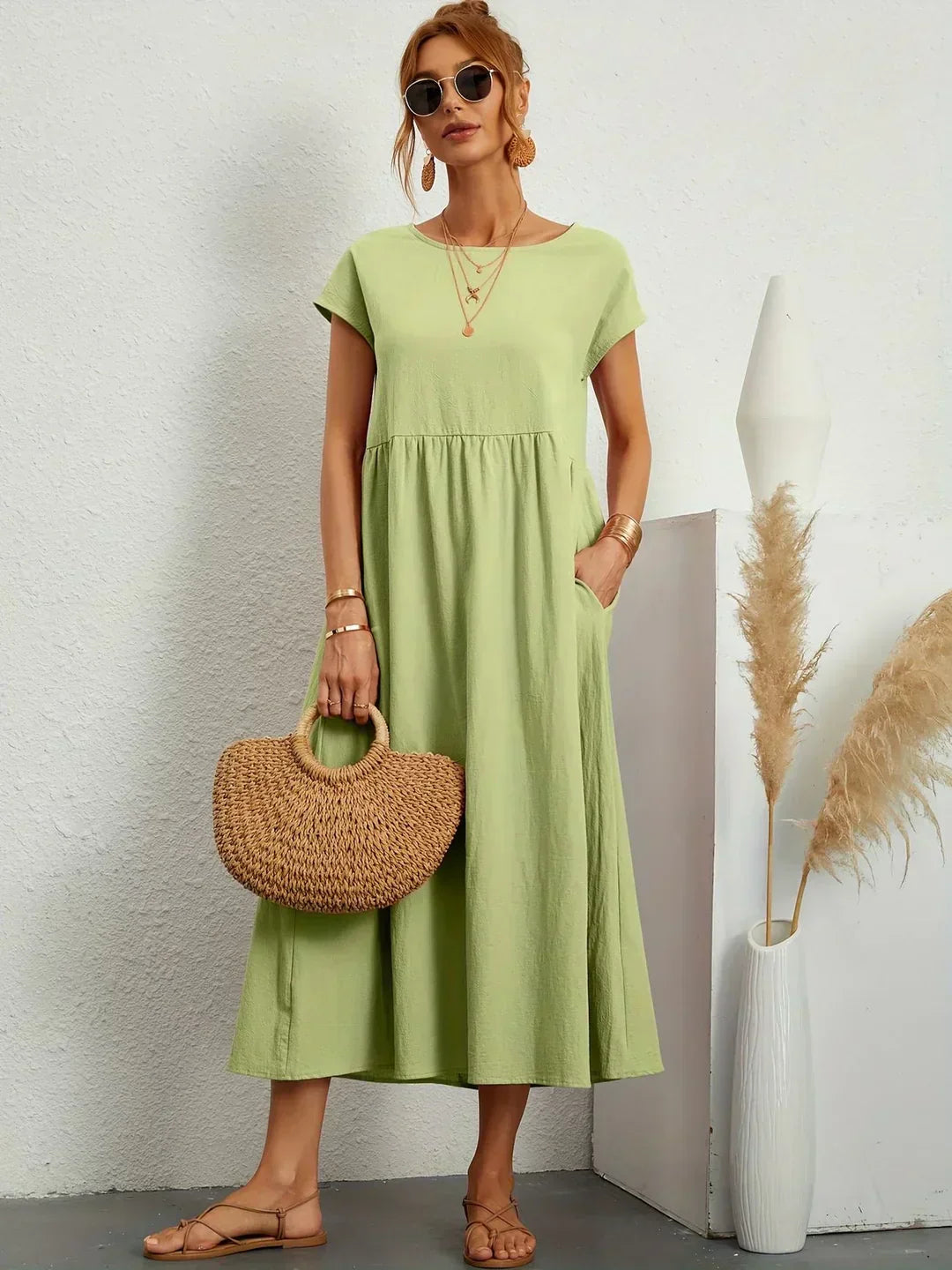 Ursina™ | Midi-Kleid mit fließendem Schnitt