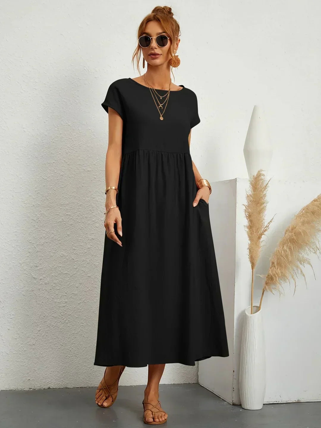 Ursina™ | Midi-Kleid mit fließendem Schnitt