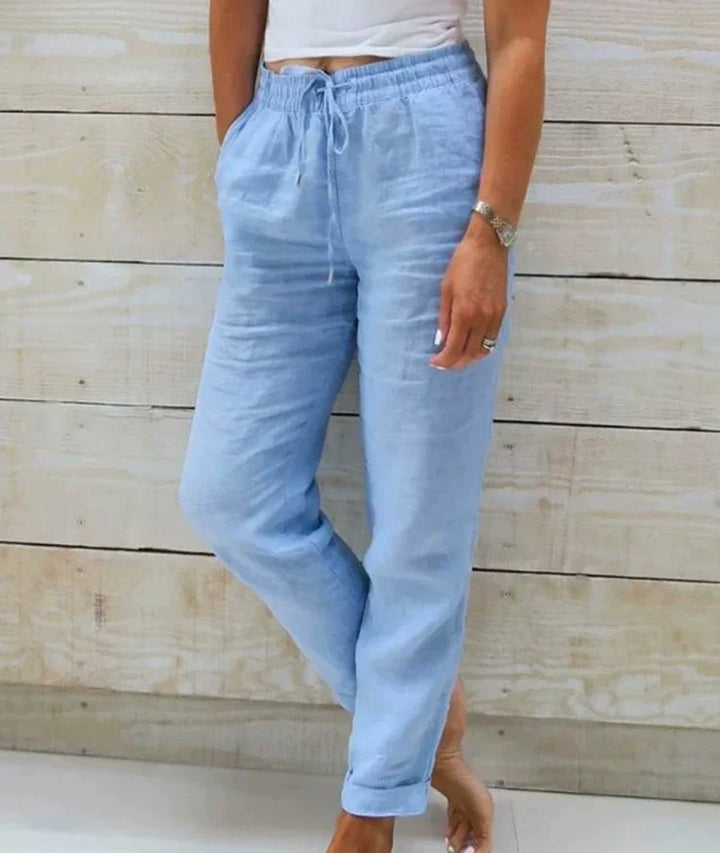 Leichte Leinenhose für Frauen Atmungsaktiver Komfort