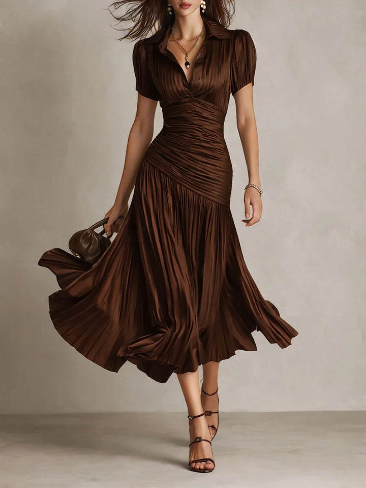 Florence | Elegantes Vintage Chiffon Maxikleid