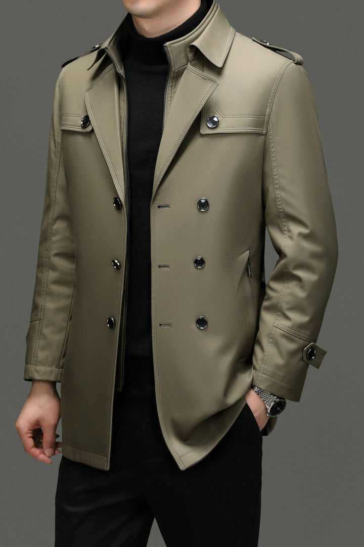 Rupert | Midlanger Herren-Trenchcoat mit Abnehmbarer Fütterung
