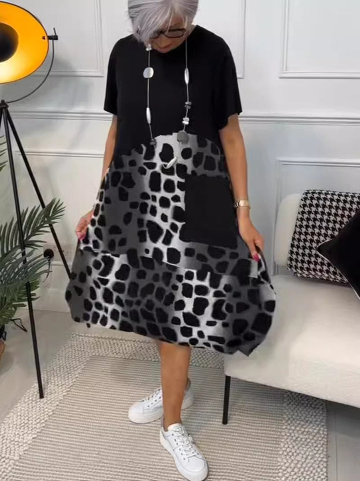 Hansine – lockeres Printkleid mit Taschen