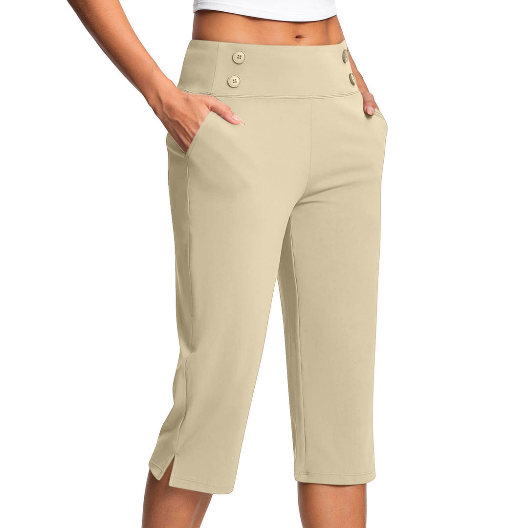 Maya Caprihose mit Knopfdetail