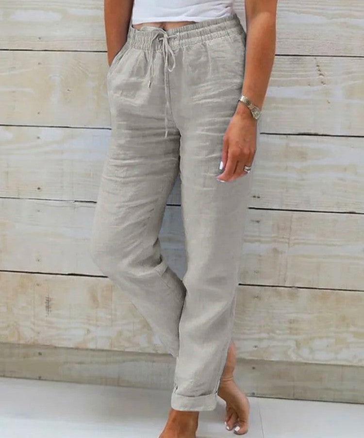 Leichte Leinenhose für Frauen Atmungsaktiver Komfort