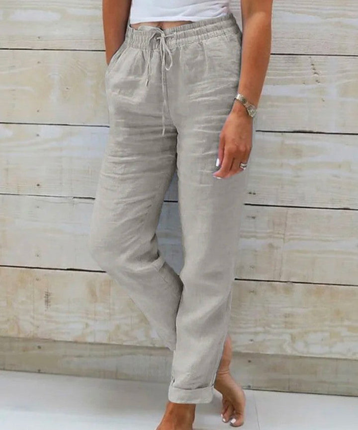 Leichte Leinenhose für Frauen Atmungsaktiver Komfort