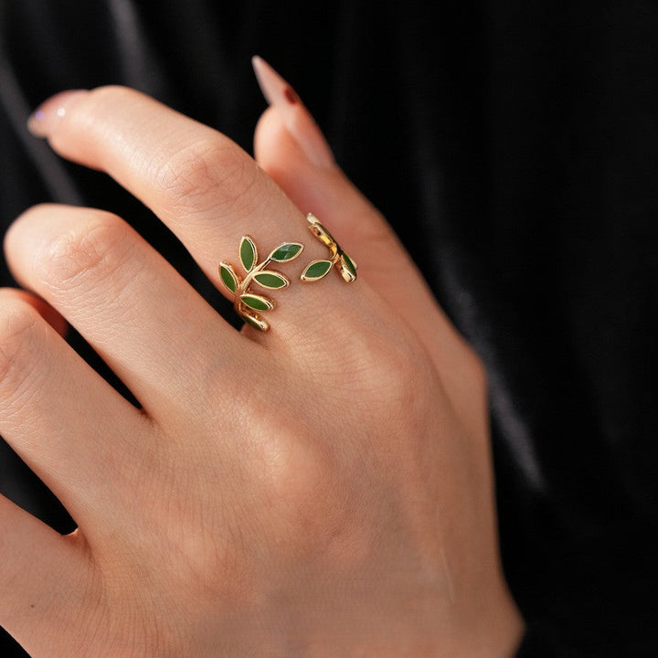 Blattdesign-Ring | Gemeinsam gegen Brustkrebs (1+1 GRATIS)
