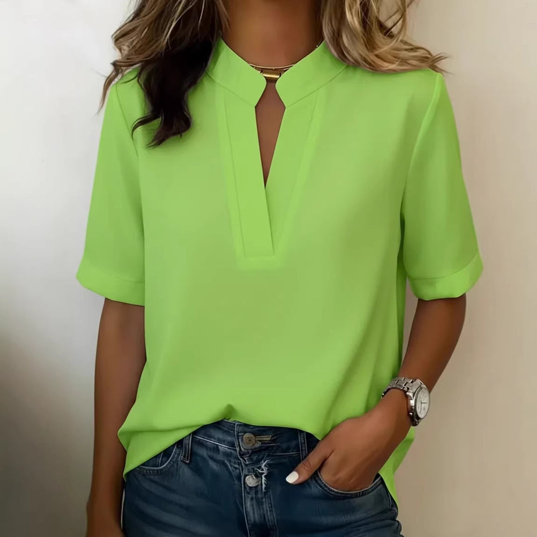 Elvira – Elegante Bluse mit V-Ausschnitt