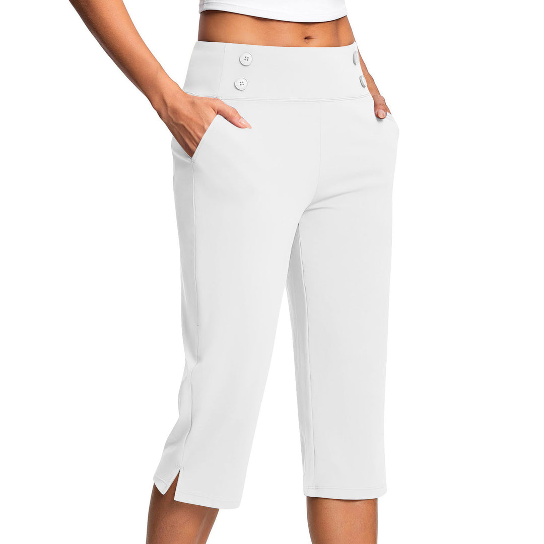 Maya Caprihose mit Knopfdetail