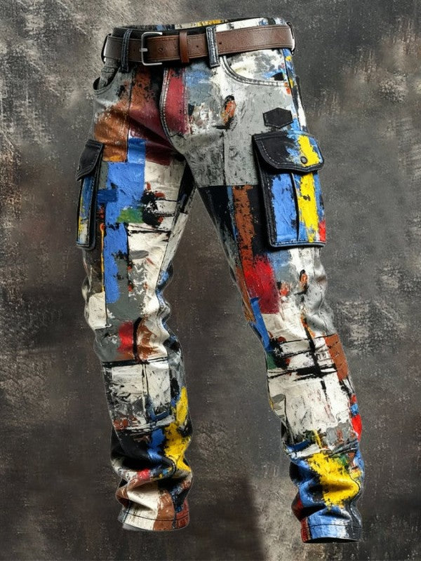 VISTERO™ | Cargo-Hose für Herren im Patchwork-Stil