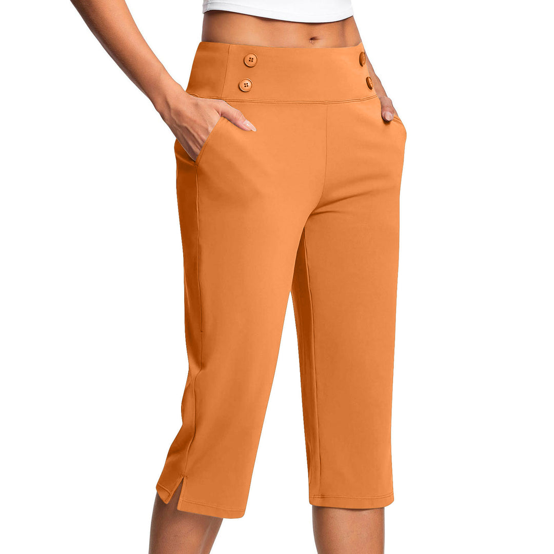 Maya Caprihose mit Knopfdetail