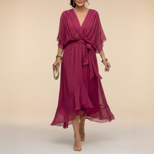 Monica – Kleid mit V-Ausschnitt