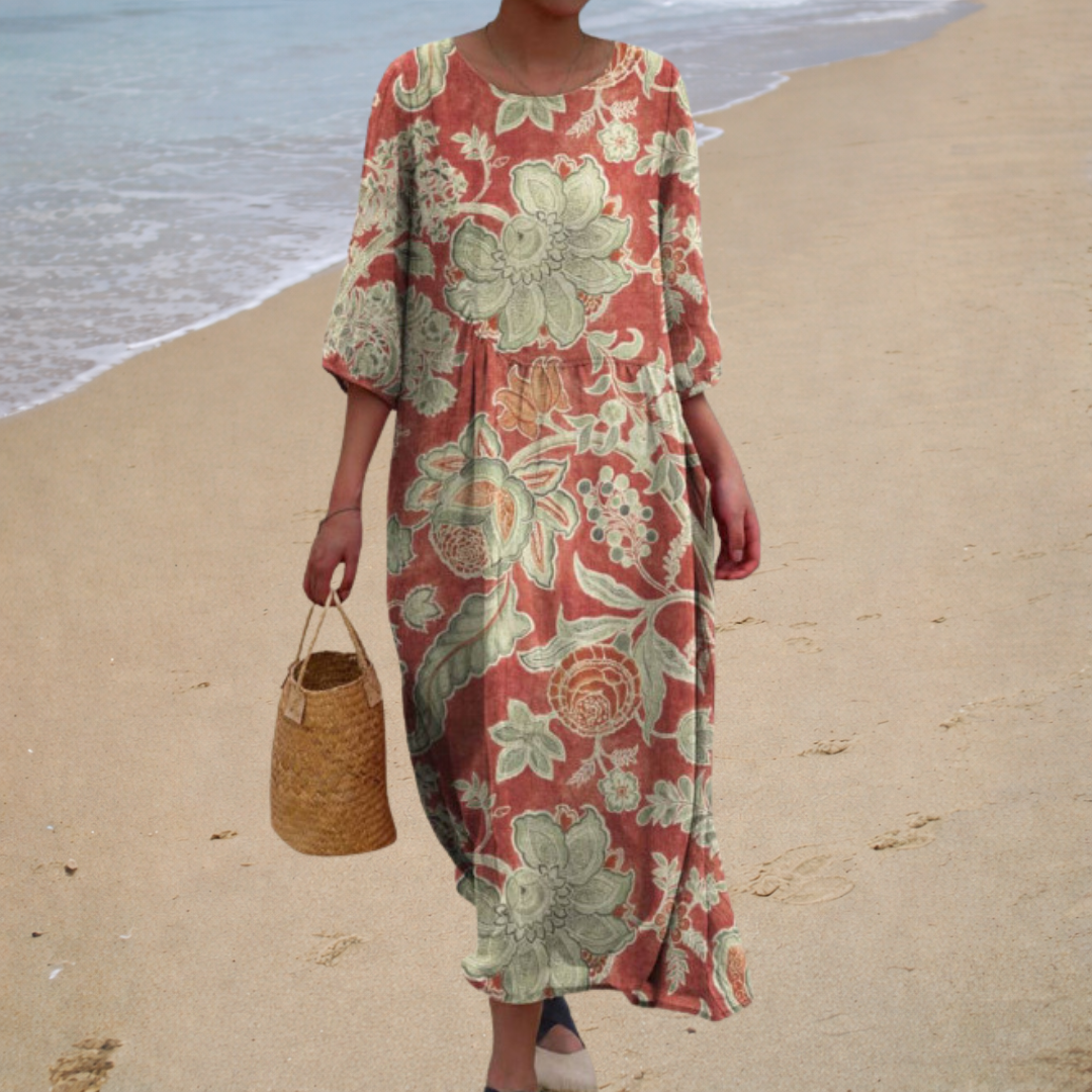 Bérénice | Florales langes Kleid