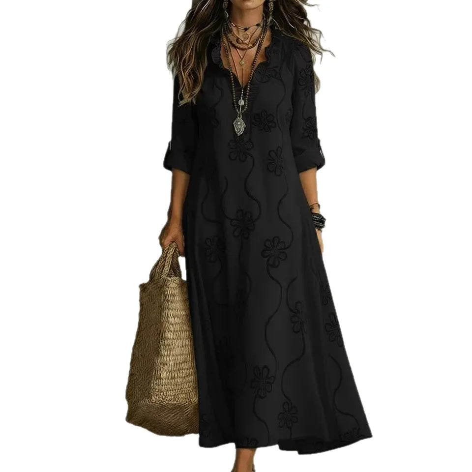 Sienna – Langes Sommerkleid mit Blumenmuster