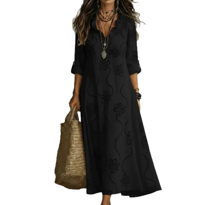 Sienna – Langes Sommerkleid mit Blumenmuster